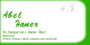 abel haner business card